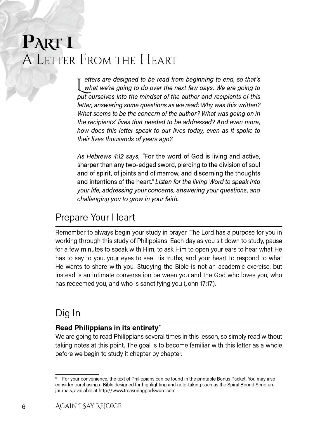 Again I Say Rejoice: An Inductive Bible Study of Philippians 6 Again I Say Rejoice: An Inductive Bible Study of Philippians - Image 6