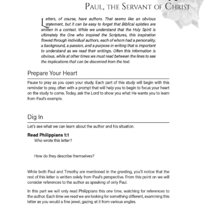Lesson 1 Page 5 Again I Say Rejoice Philippians Bible Study Workbook