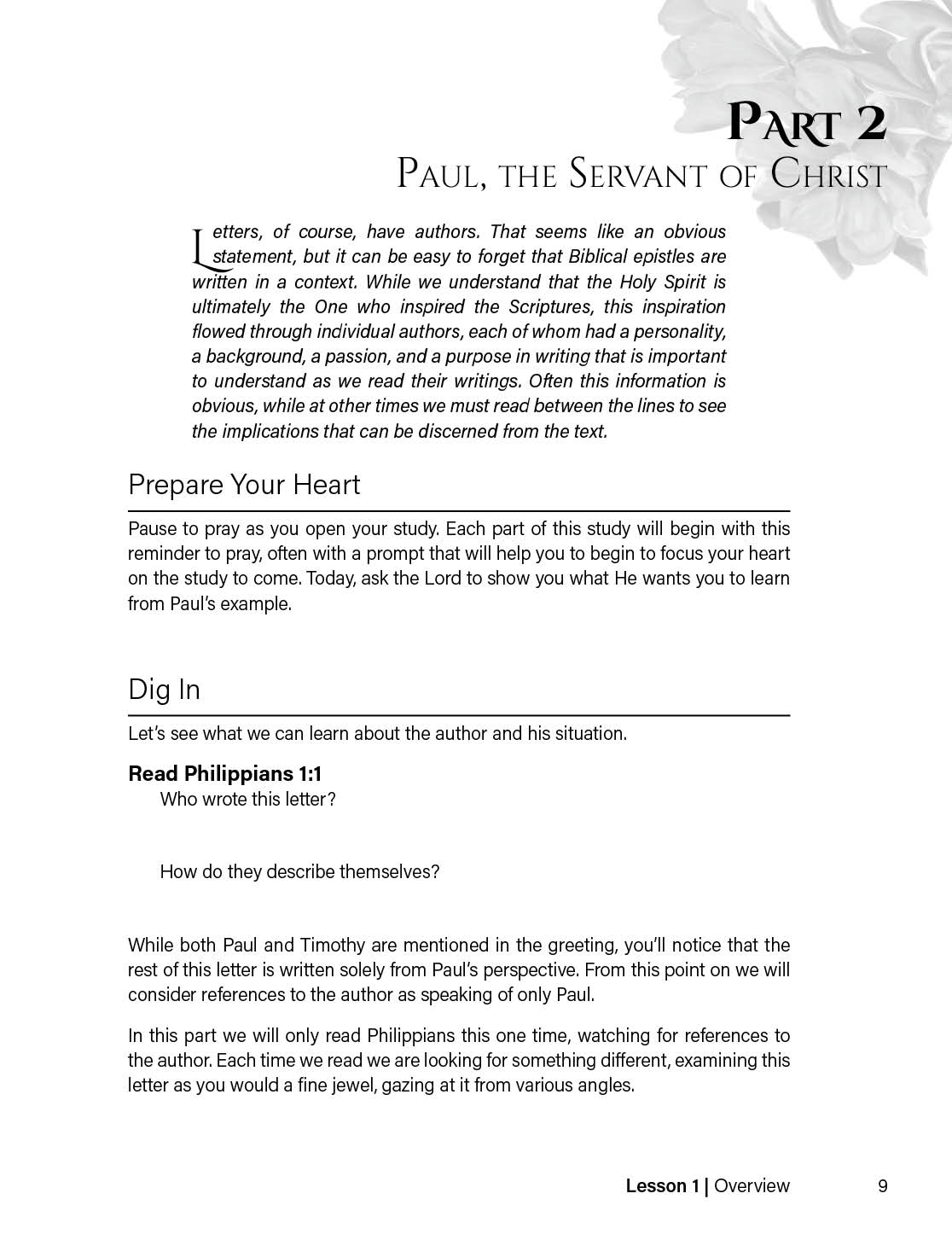 Again I Say Rejoice: An Inductive Bible Study of Philippians 9 Lesson 1 Page 5 Again I Say Rejoice Philippians Bible Study Workbook