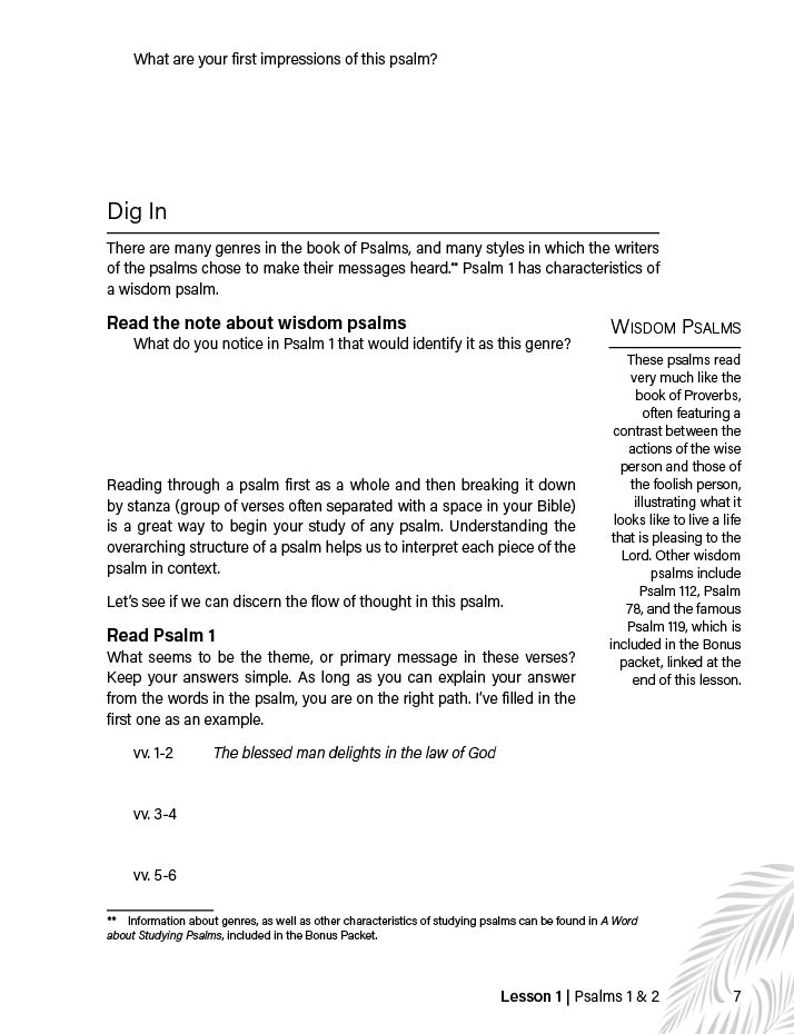 Call To Worship: An Inductive Introduction to Studying Psalms 7 Call To Worship: An Inductive Introduction to Studying Psalms - Image 7