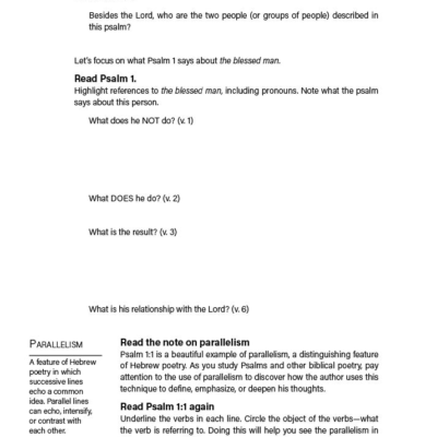 Lesson 1 Page 4 Call to Worship Psalms Study Workbook