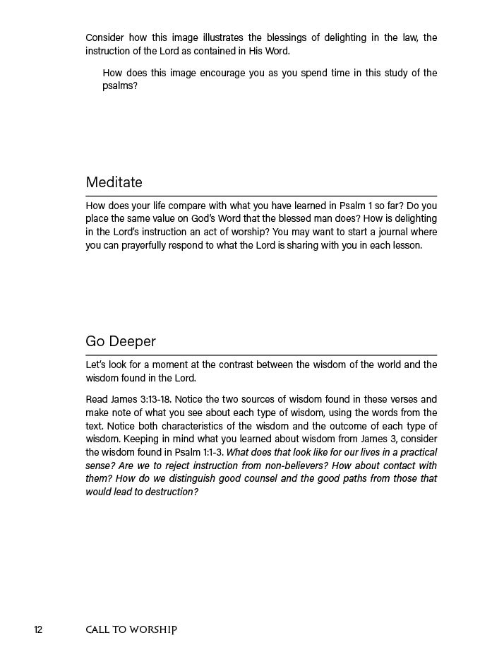 Call To Worship: An Inductive Introduction to Studying Psalms 12 Call To Worship: An Inductive Introduction to Studying Psalms - Image 12