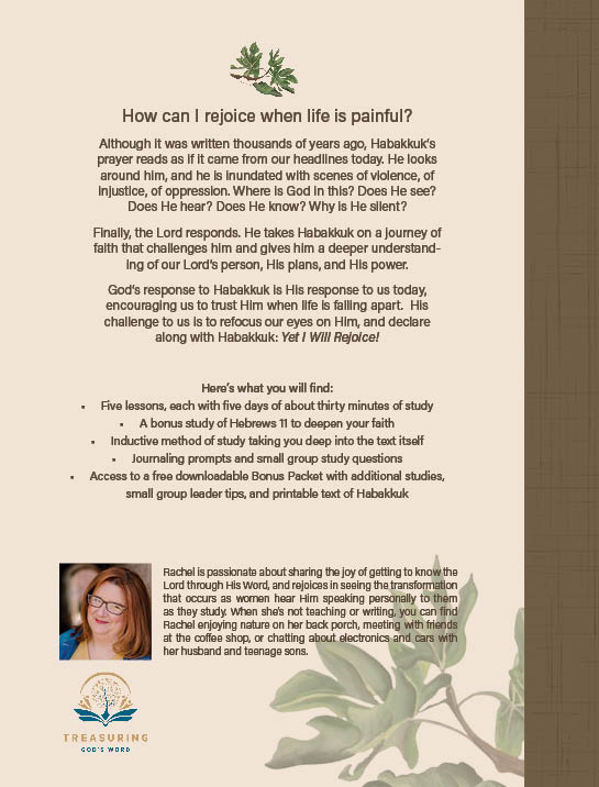 Yet I Will Rejoice: An Inductive Bible Study of Habakkuk 2 yet i will rejoice (habakkuk)